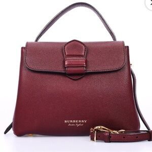 Burberry Deep Red Leather Satchel